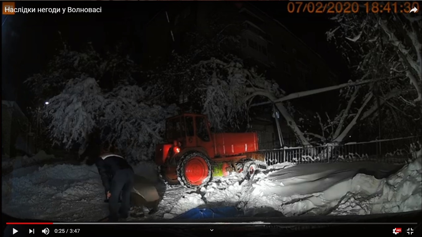 У мережі youtube з'явилося відео про наслідки негоди у Волновасі