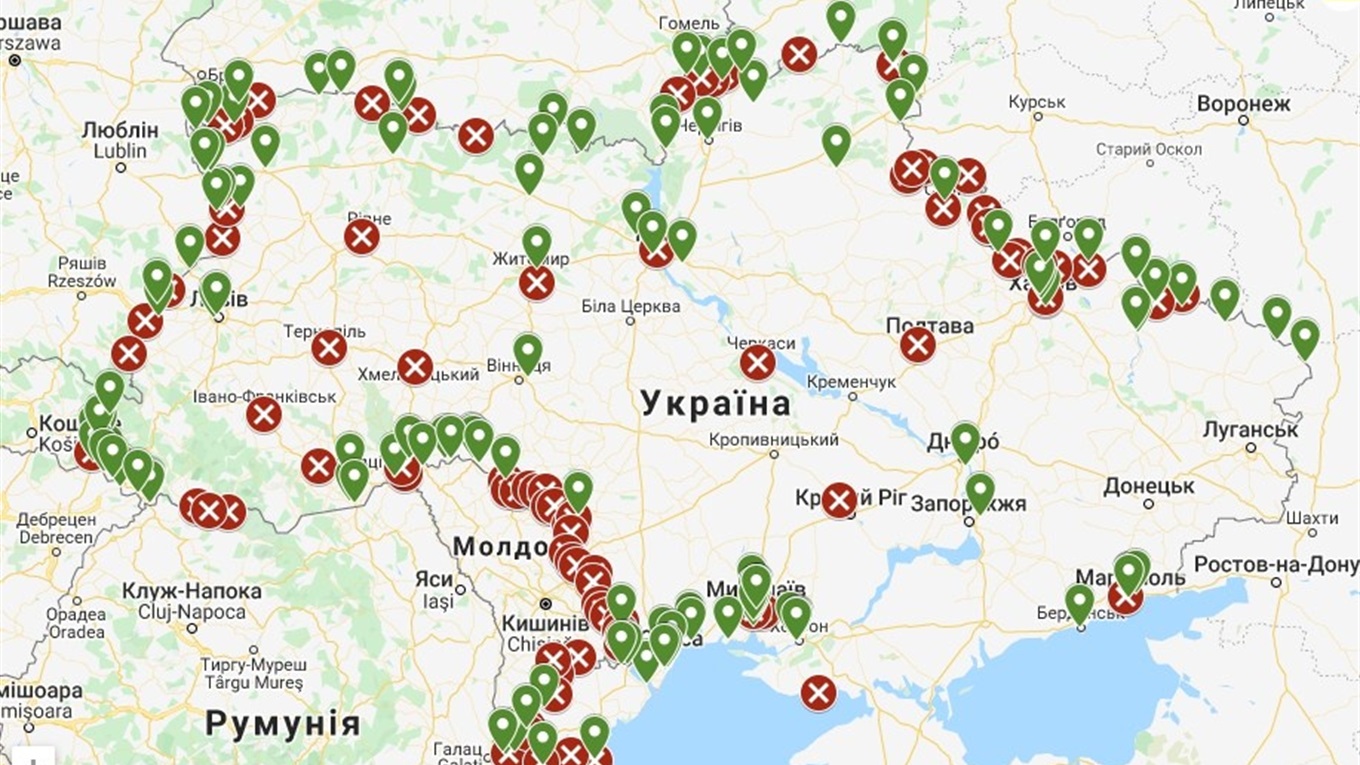 Митниця підготувала інтерактивну карту роботи пунктів пропуску на час карантину