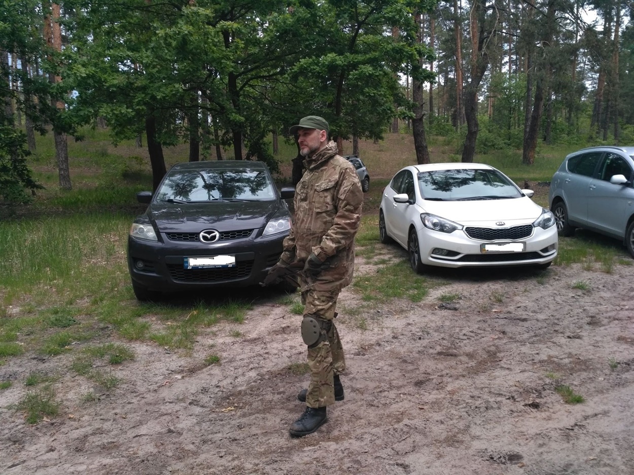 Алексей Бида на вышколе батальона территориальной обороны Киева