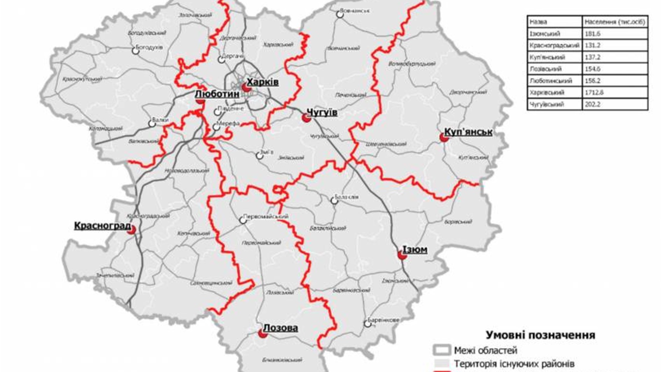  До Лозівщини приєднають сусідні райони: як виглядатиме карта Харківської області?