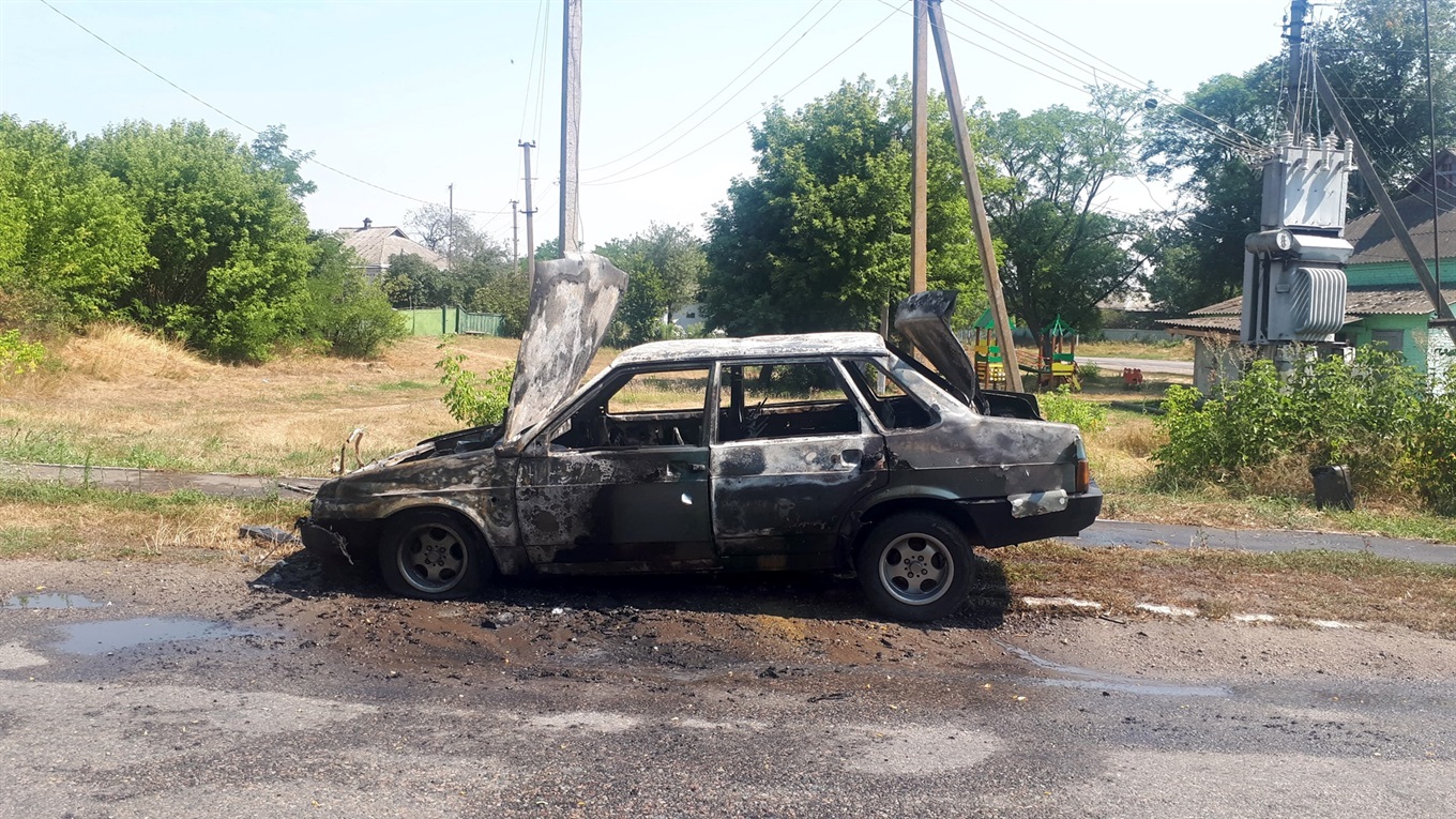 На Переяславщині згорів автомобіль «Лада Самара»