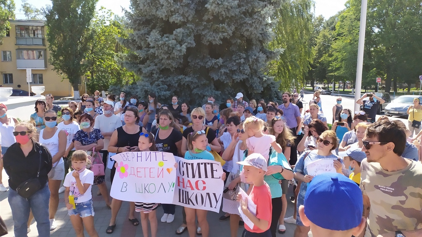 В Измаиле состоялся митинг против дистанционного обучения в школах (видео)