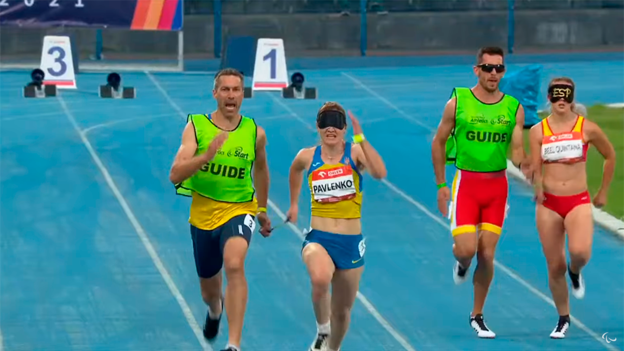 Юлія Павленко на змаганнях паралімпійців
