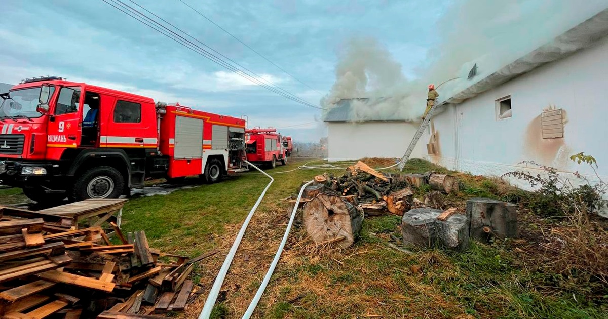 Рятувальники ліквідували масштабну пожежу у пташнику в Ошихлібах