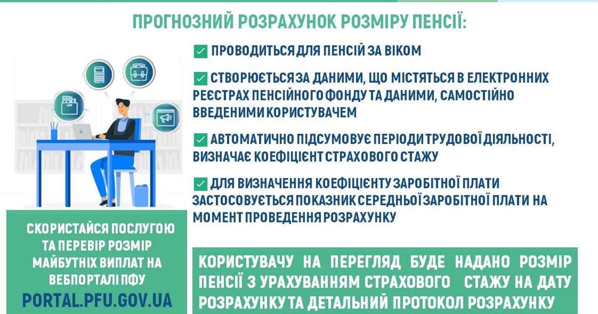 Працює «Пенсійний калькулятор»