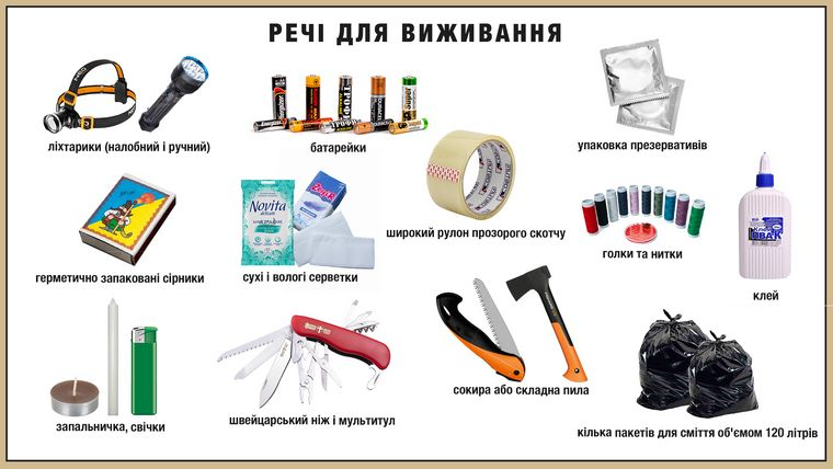 Речі для виживання. Фото Анна Ульянова