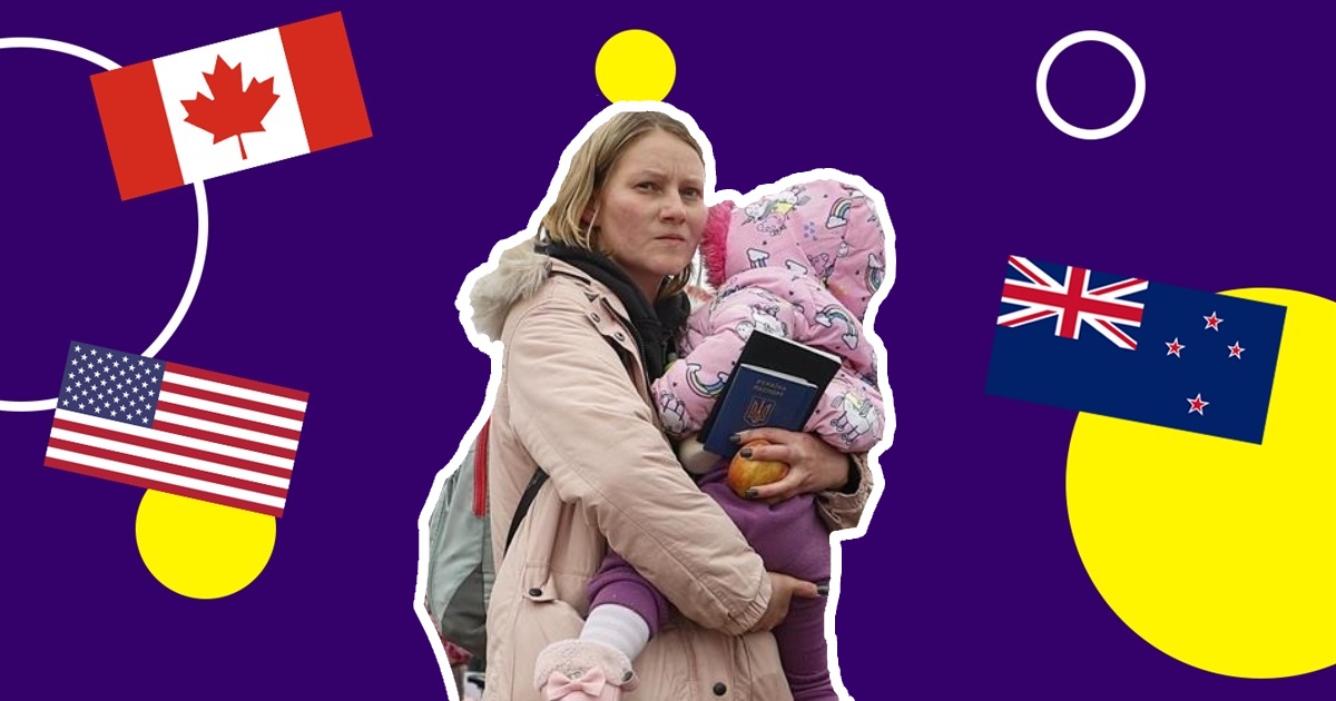 Эвакуация за границу. Как принимают беженцев из Украины в США, Канаде и Новой Зеландии
