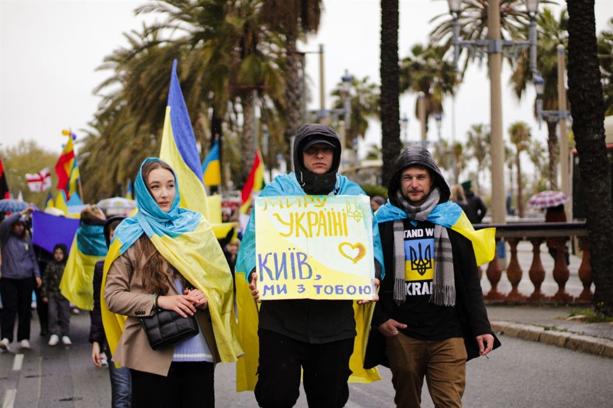 Мітинг на підтримку України в Барселоні