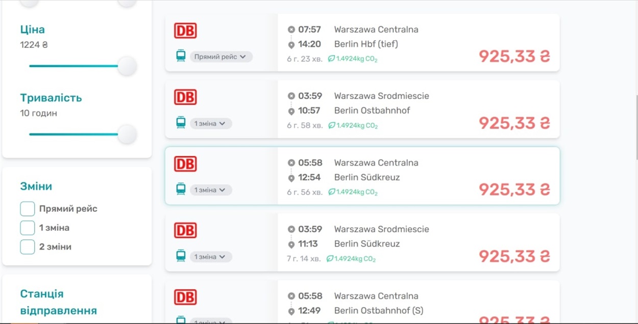 Розклад потягів