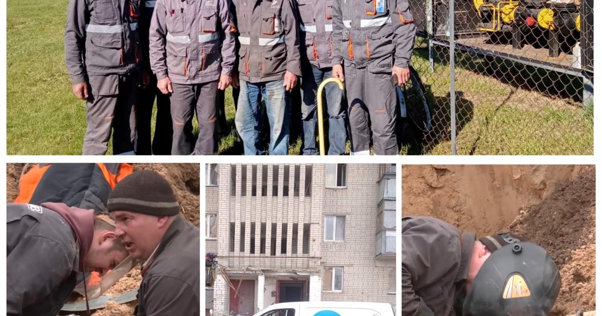 Чернігівські газовики замінили п’ятиметрову ділянку газопроводу знищену авіабомбою у Новоселівці