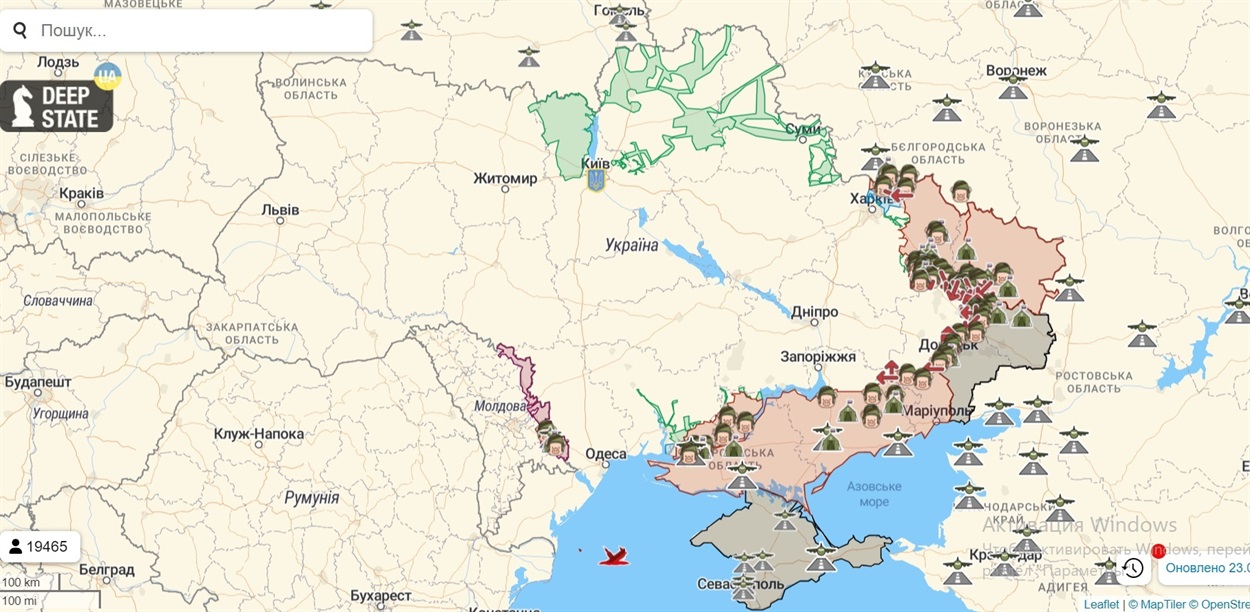 карта боевых действий в украине