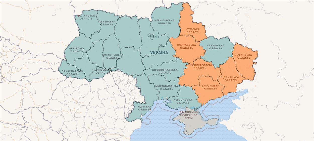 воздушная тревога карта Украины