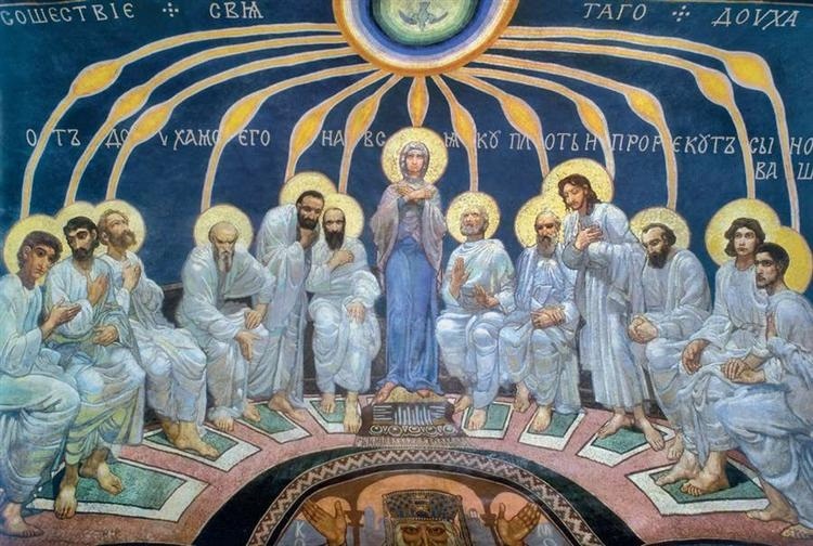 Фреска “Зішестя Святого Духа на апостолів” у Кирилівському монастирі Києва
