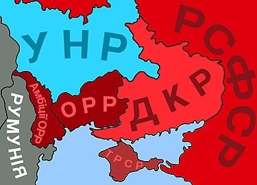 Одеська радянська республіка. Карта 