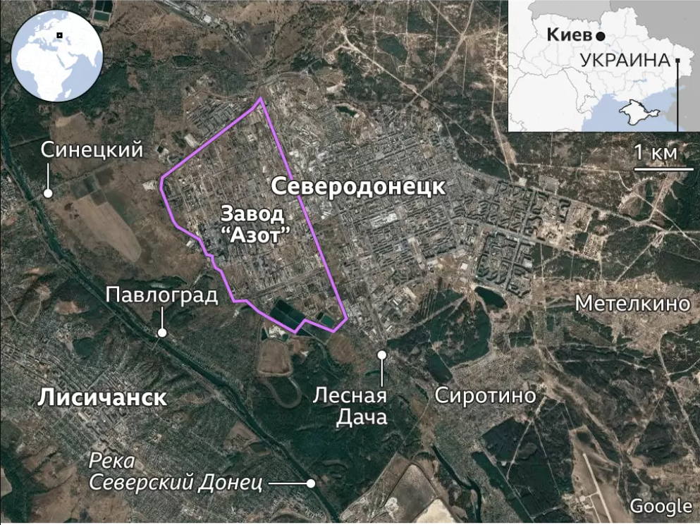 Территория завода "АЗОТ"