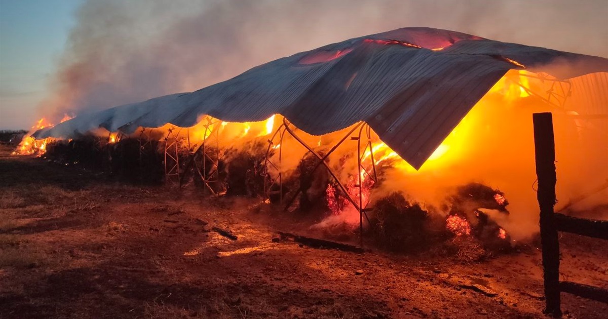 На Менщині у одному із фермерський господарств згоріло понад 400 тонн сіна