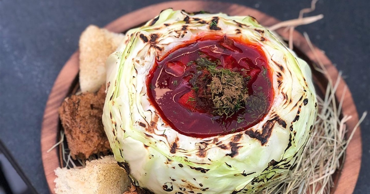 Russia bombed the place serving the praised Mariupol version of Ukrainian borscht in a cabbage head