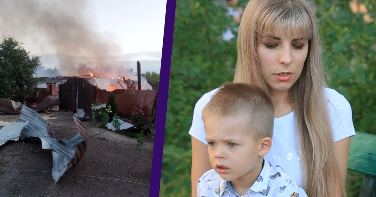 Будинок родини Стрілець згорів під Мар'їнкою. Трирічний Богдан досі повторює: "Мій дім бабах!"