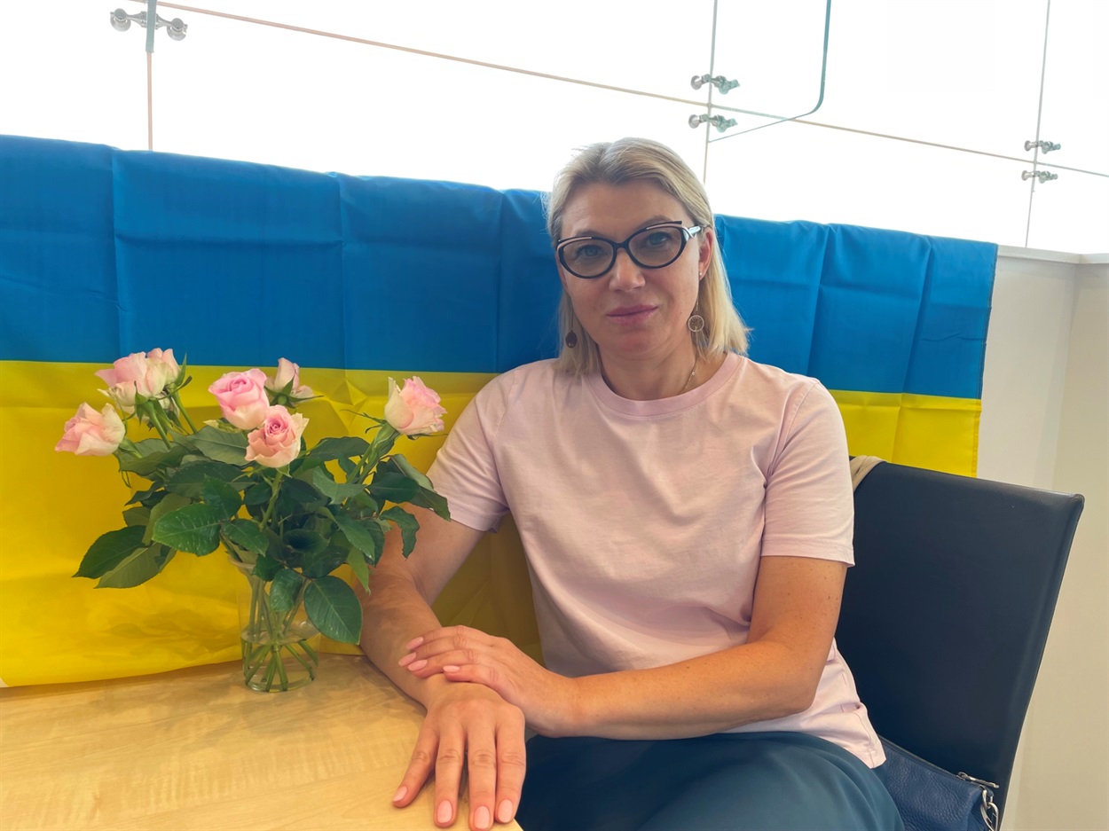 Одна із співзасновниць осередку допомоги для новоприбулих українців Світлана Барабаш