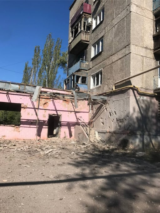 Наслідки обстрілу смт. Північне Торецької громади.
