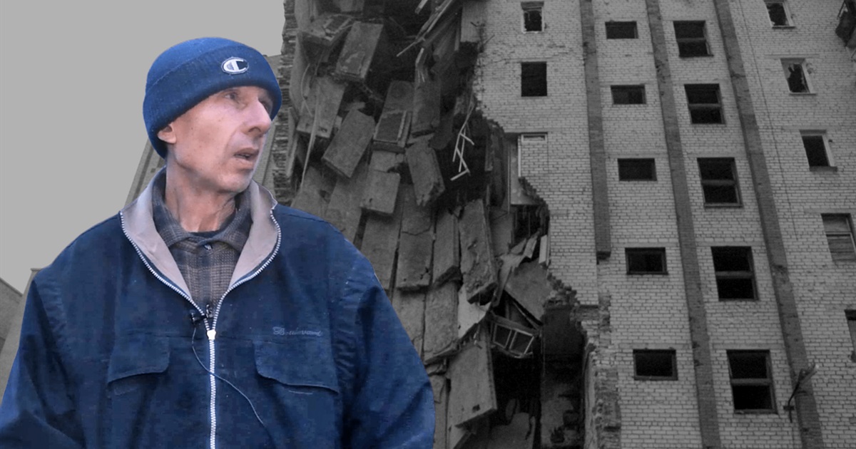 Живу в аварійному будинку, під'їзд якого склався від ракетного удару. Історія Віктора з Лимана