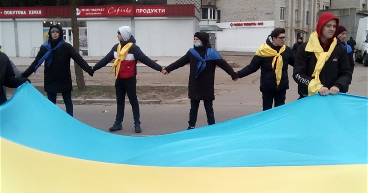 Як День Соборності відзначали в Новій Каховці торік (фото, відео)