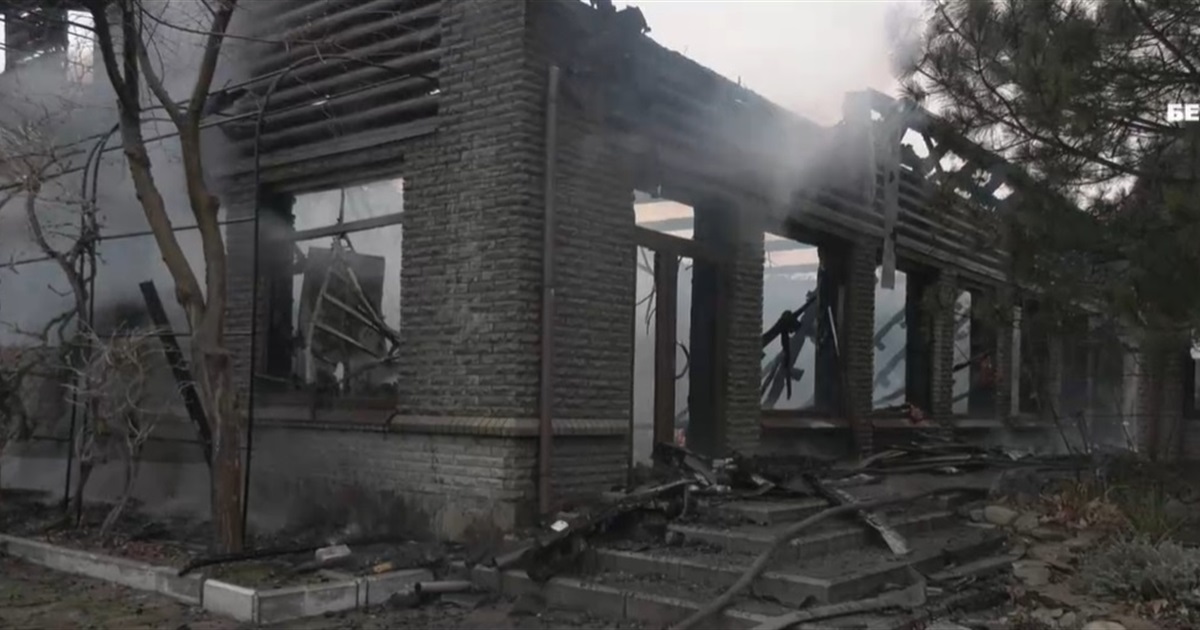 В Бердянську пожежа в місці дислокації окупантів на Бердянскій косі