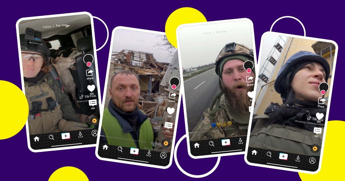 10 TiкТoків про життя під час війни. Волонтери, військові та цивільні, які знімають відео на сході