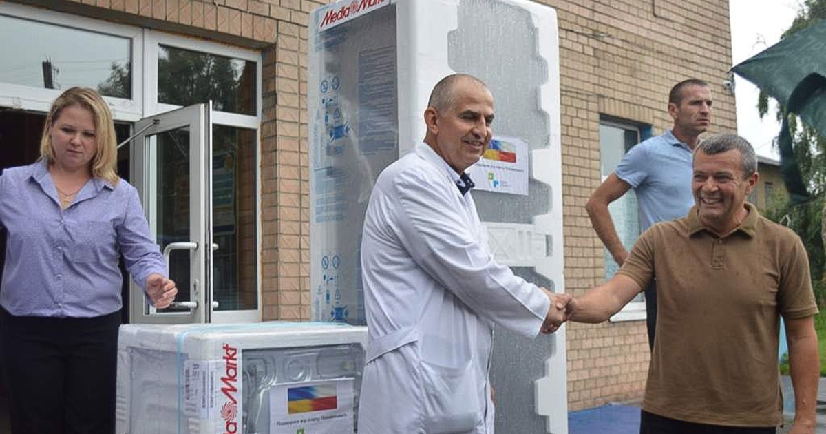 Кагарлицька лікарня отримала гуманітарний вантаж від Обухівської РВА та Познаньського повіту