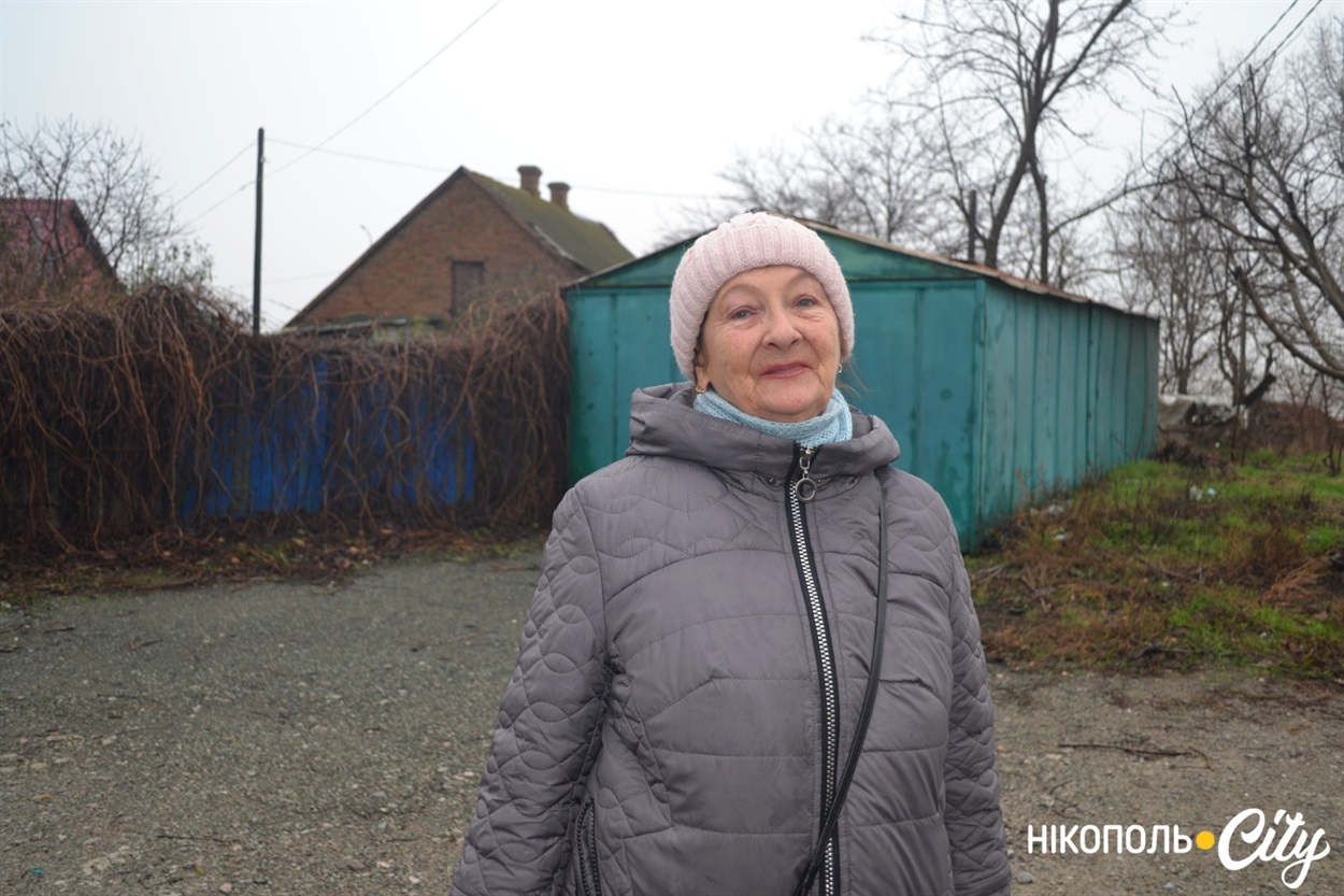 Мешканка старої частини Нікополя Олена Горобець