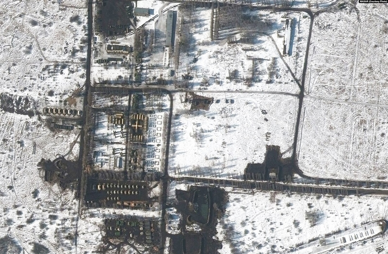 Польовий госпіталь та російські війська на заході від Білгорода, російського міста, розташованого на кордоні із Харківською областю України, Росія, 21 лютого​ 2022