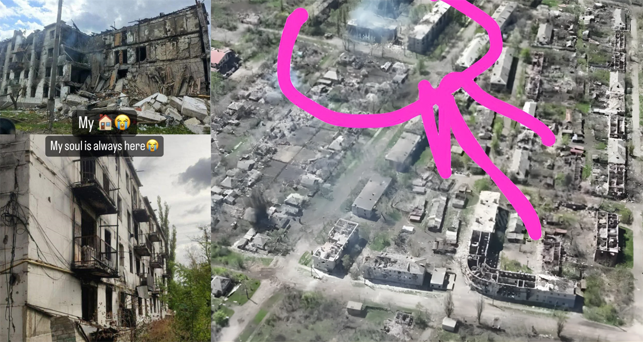 Зруйнований будинок Тетяни та її мами у Попасній