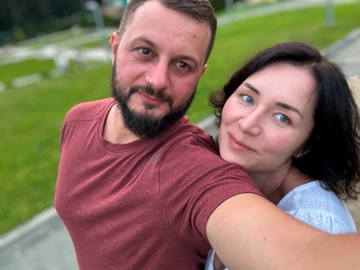 Наталія Оболєнська з чоловіком