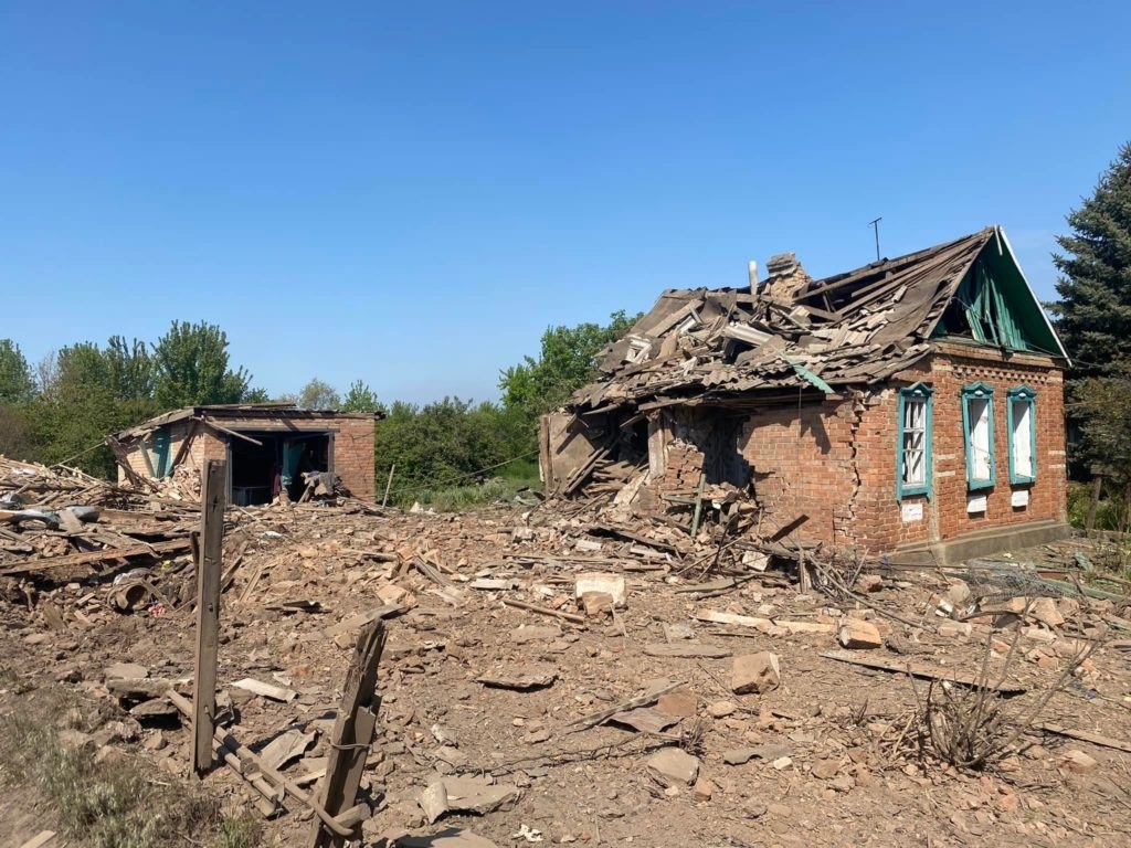 Руйнації після російських обстрілів. Серебрянка