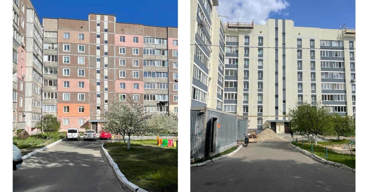 У Бучі відновлюють зруйновані будинки за допомогою конструктора фасадів