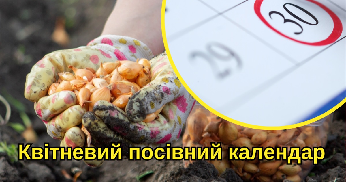 Посівний календар на квітень 2025 року