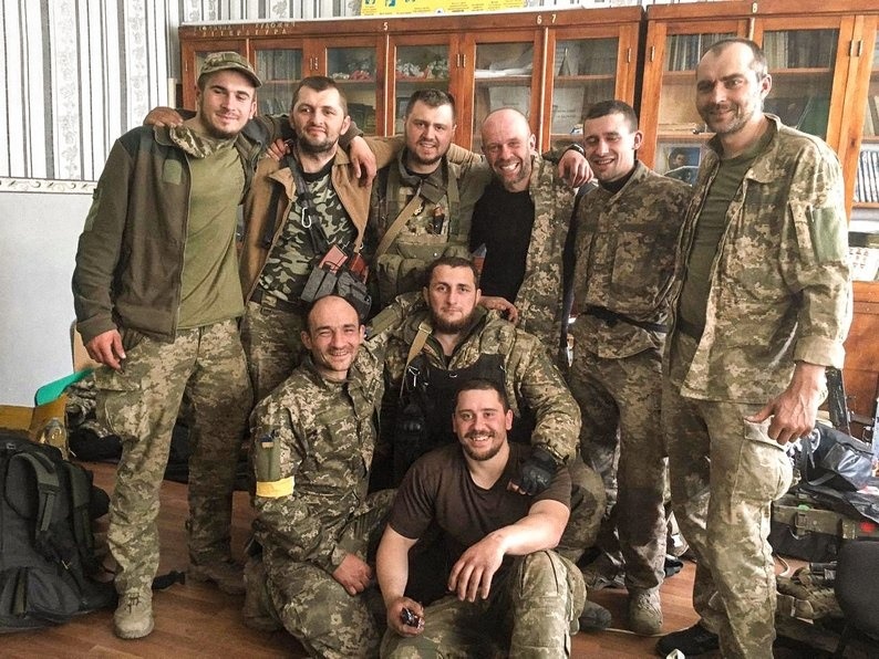 Військові 106 бригади одразу після виходу з позиції в Богородичному, травень 2022