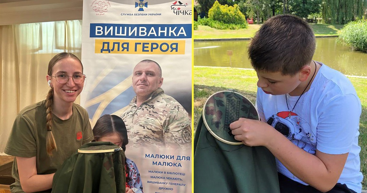 У Переяславі діти почали вишивати сорочку для голови СБУ Василя Малюка