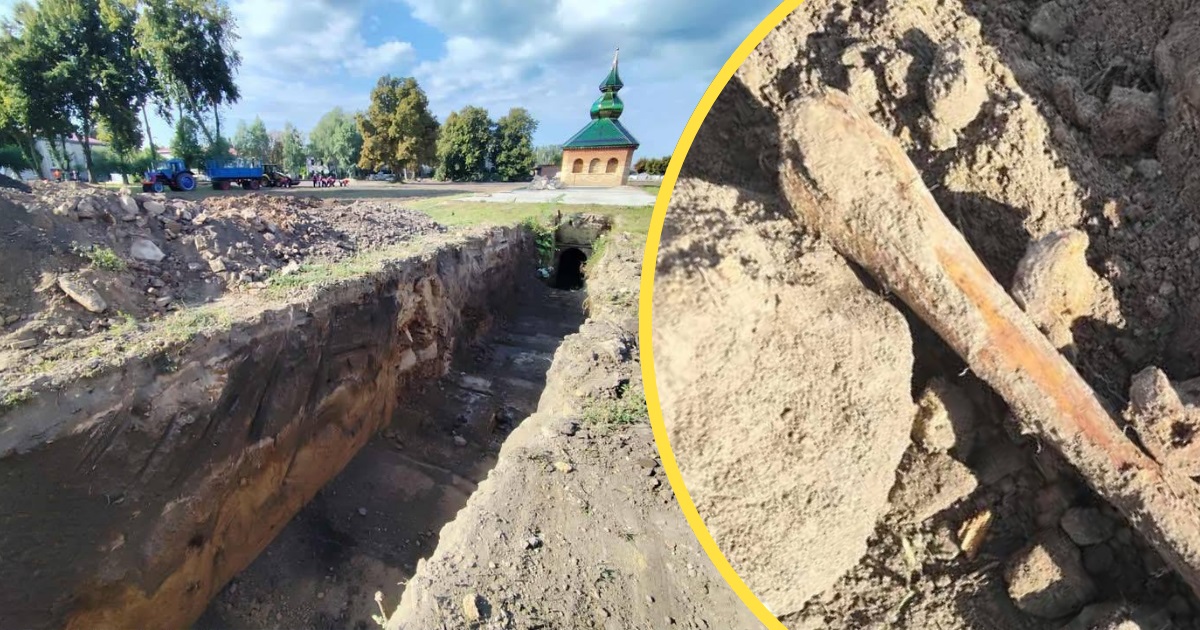 У Переяславі на території колишнього монастиря викопали траншею і вирили людські кістки: що каже мер