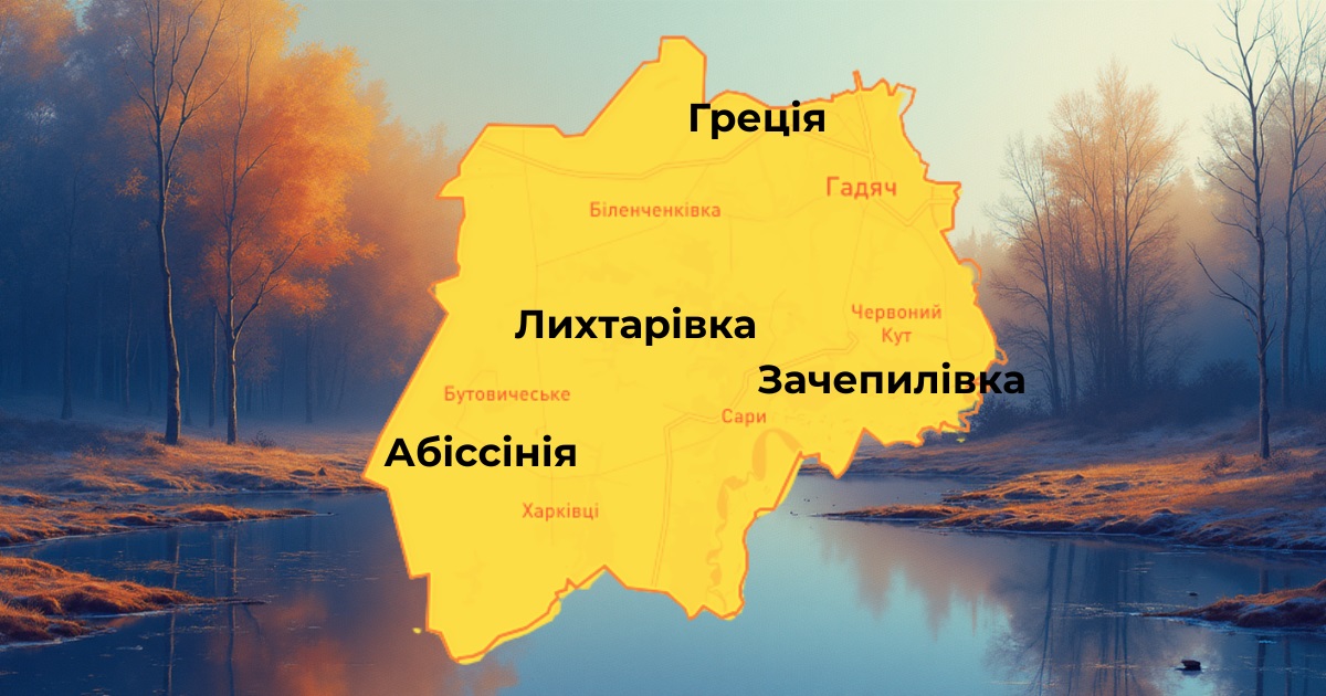 «Халоша», «Абіссінія» і «Греція»: народна географія сіл Гадяччини