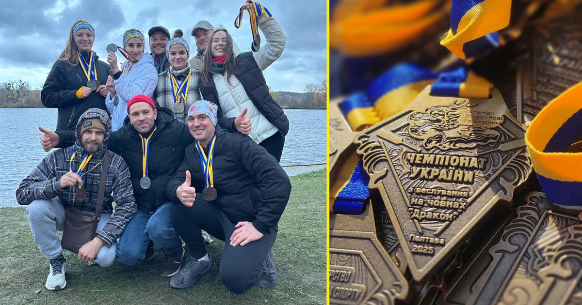 Переяславці вибороли девʼять медалей на чемпіонаті України з веслування на човнах “Дракон”