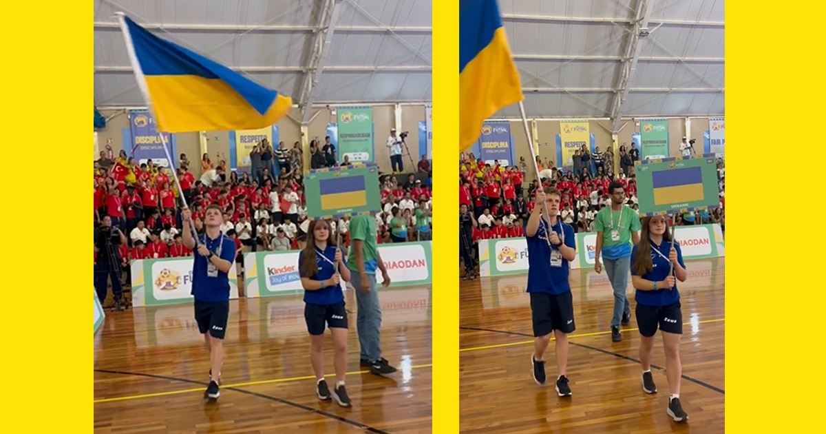 Кагарличанин ніс прапор України на відкритті Чемпіонату світу з футзалу серед учнів 2025 у Бразилії