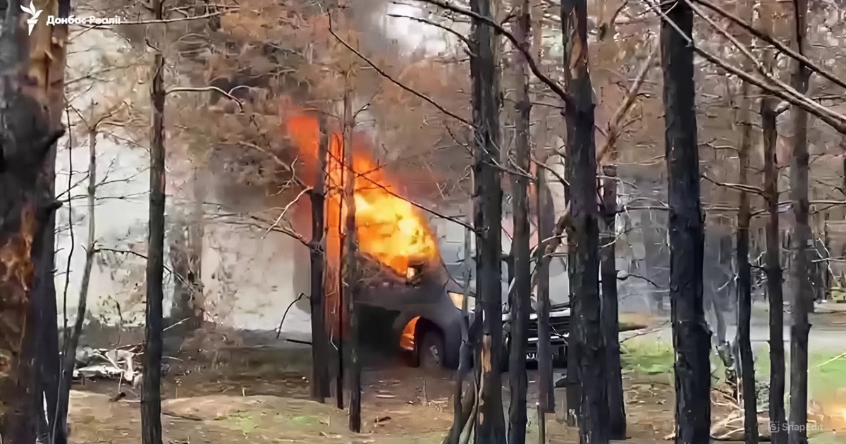 Під Лиманом дрон поцілив по автівці, поранень зазнав волонтер із США. Що відомо