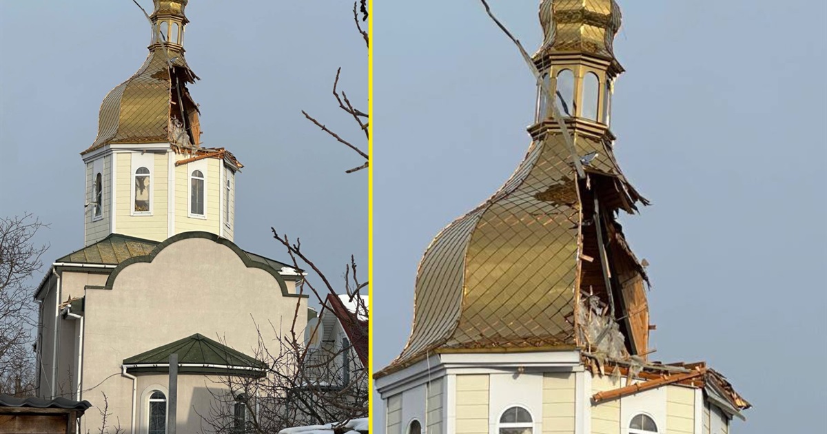 На Бориспільщині пошкоджено церкву під час російської атаки