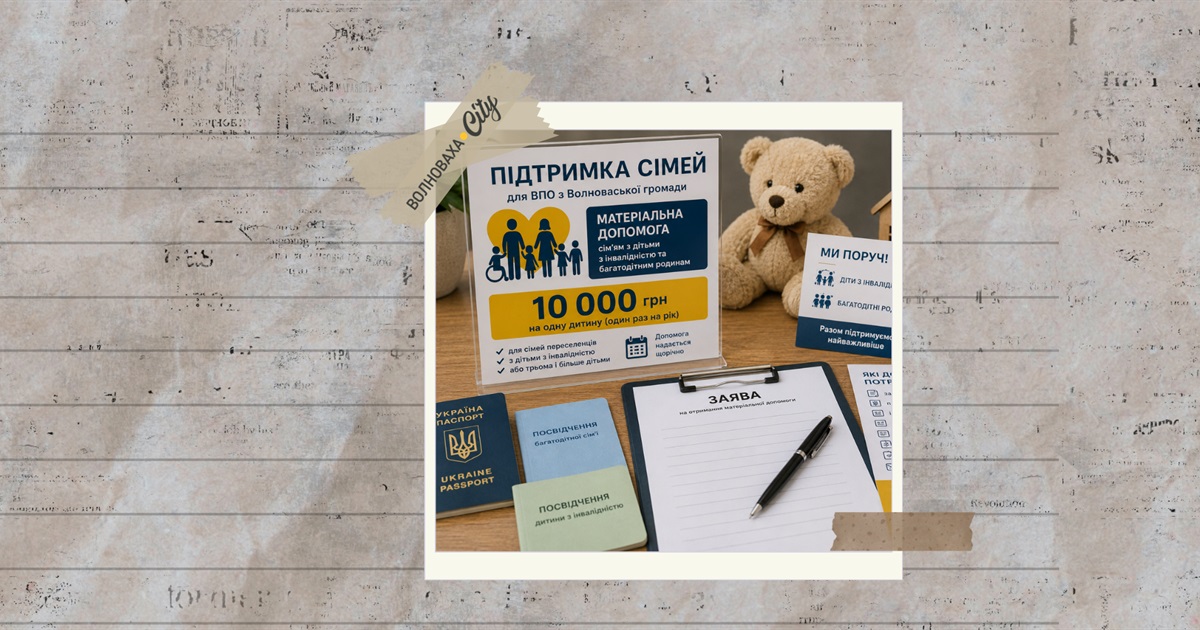 10 000 грн на дитину. У Волноваській ВЦА оголосили про нову грошову допомогу