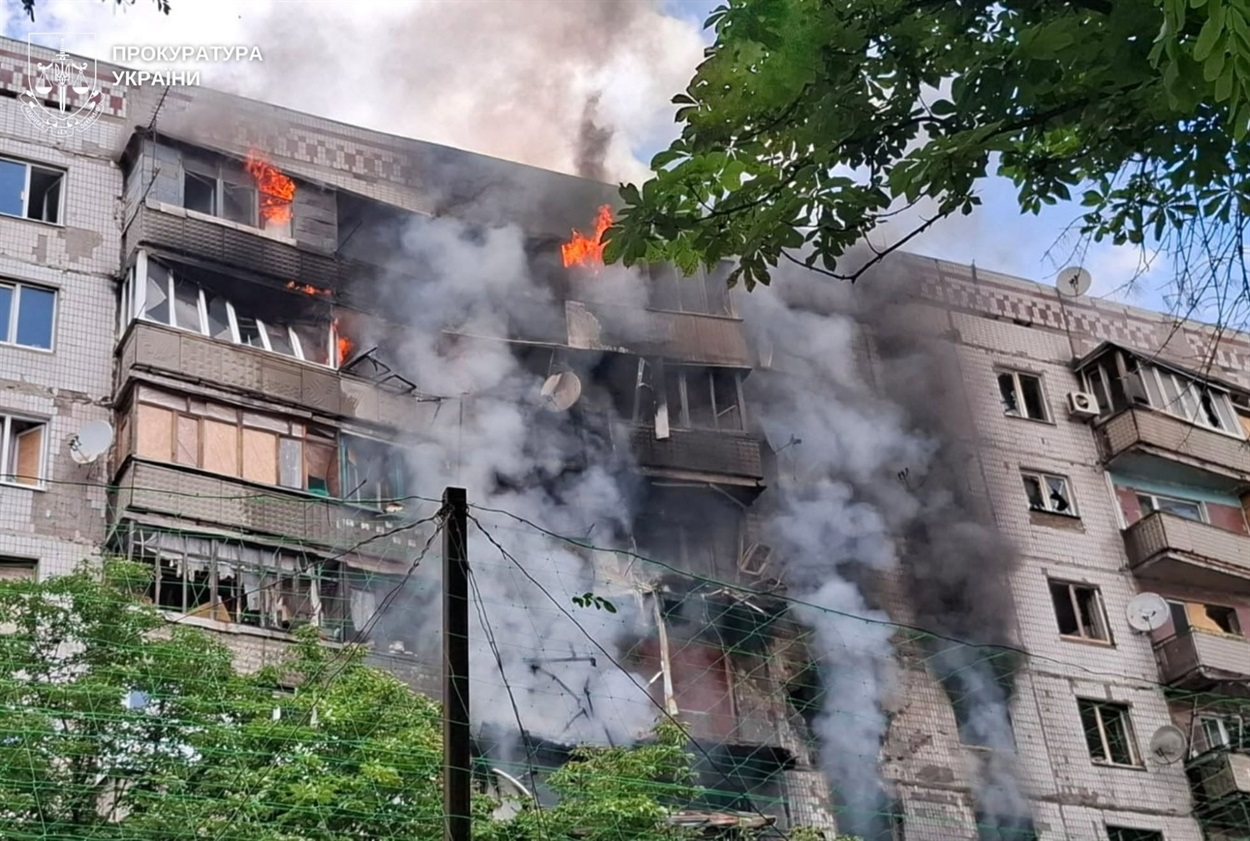 Пожежа у багатоповерхівці після атаки БПЛА, Краматорськ, 16 червня 2026 рік