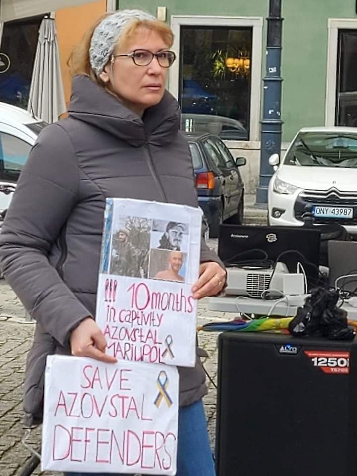 Наталія на акції у підтримку військовополонених