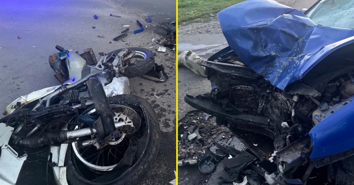 У Переяславі зіткнулися легковий автомобіль і мотоцикл: байкера госпіталізували