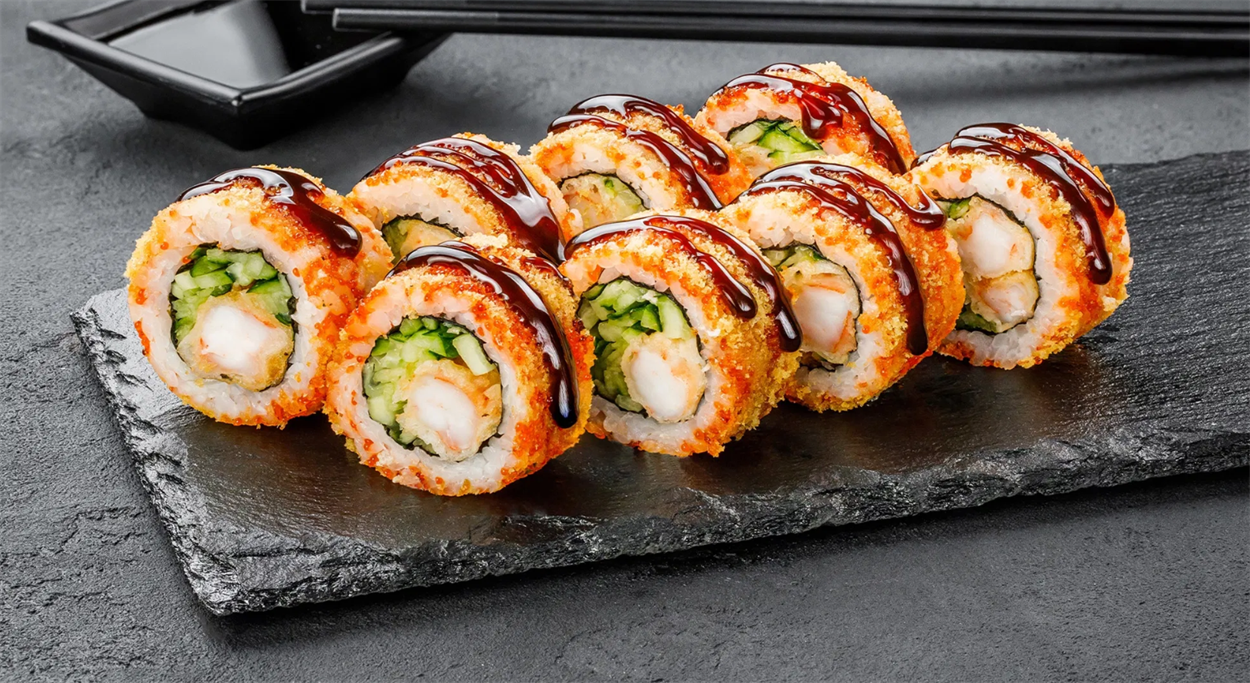 Рол Кранч з креветкою — хрустка текстура, Sushi Master Чернігів