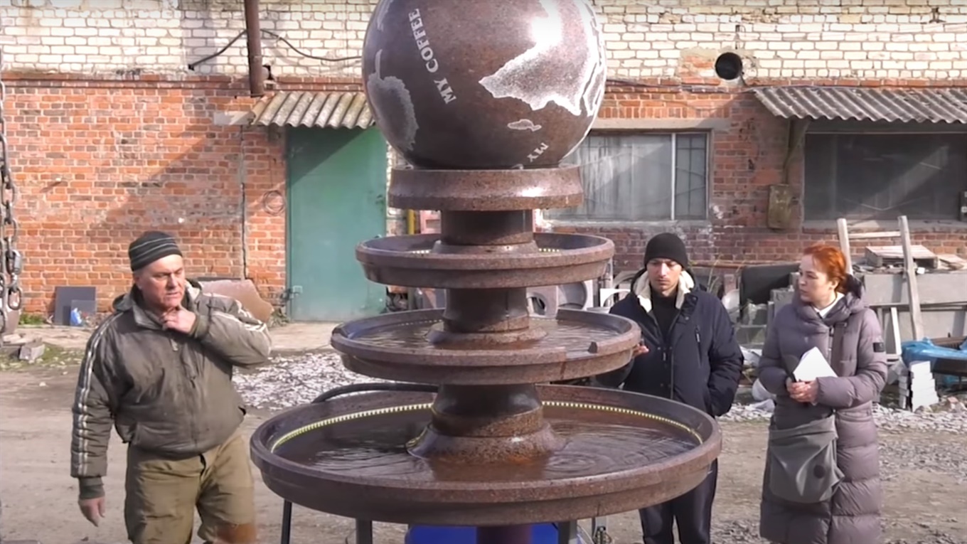 Удивляют техникой и ценой. Кто в Славянске делает фонтаны, в которых камень держится на воде